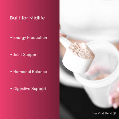 One Blend. 30+ Nutrients. Complete Midlife Support.