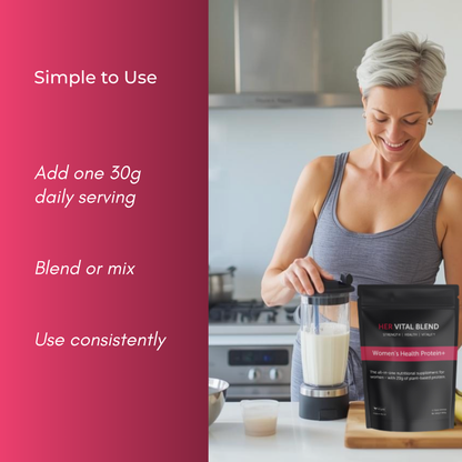 One Blend. 30+ Nutrients.
Simplified Nutrition for Midlife.