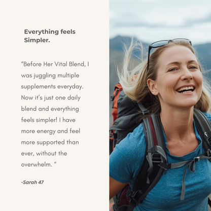 One Blend. 30+ Nutrients. Complete Midlife Support.