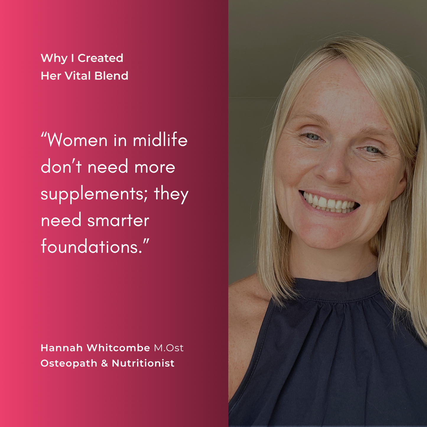 One Blend. 30+ Nutrients.
Simplified Nutrition for Midlife.